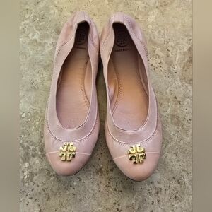 Tory Burch Blush Pink Patent Leather Caroline Ballet Flats 6